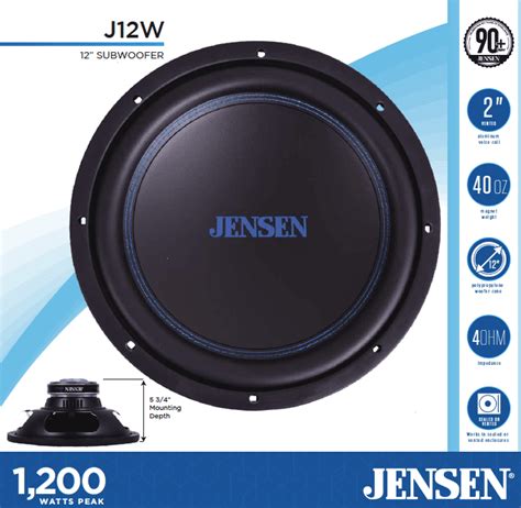 Jensen 1200 Watts Peak Amplifier. . Jensen 1200 watt sub